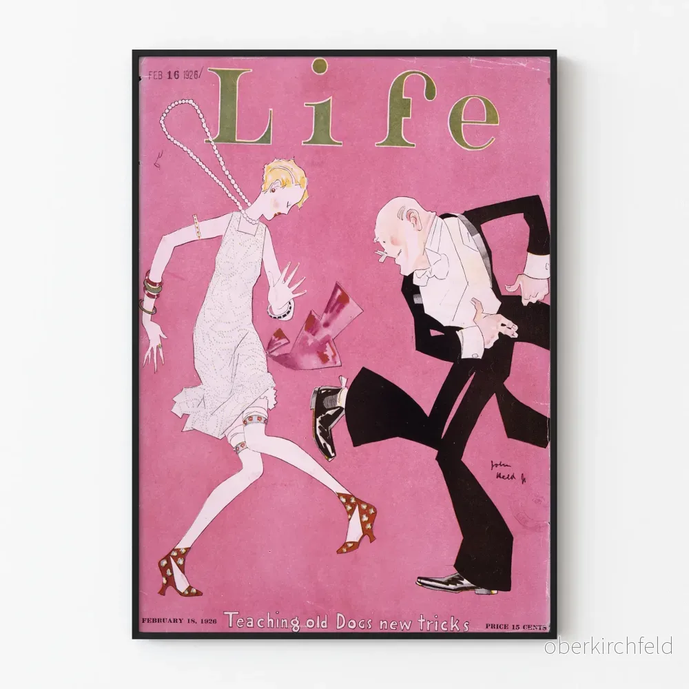 Vintageaffisch Life Magazine 1926 Dans och Elegans Art Déco