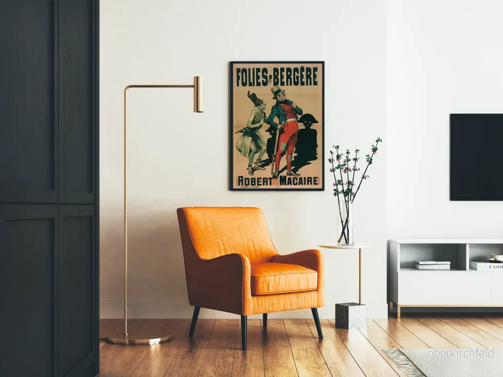 Vintageposter Folies Bergère Robert Macaire Väggdekoration - Bild 2