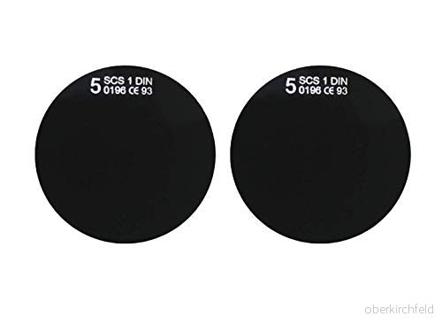 Aulektro 1 par runda skyddsglasögon med en diameter på 50 mm svetsskyddsglas grönt glas, tonat skyddsnivå Din 6 4251155449824