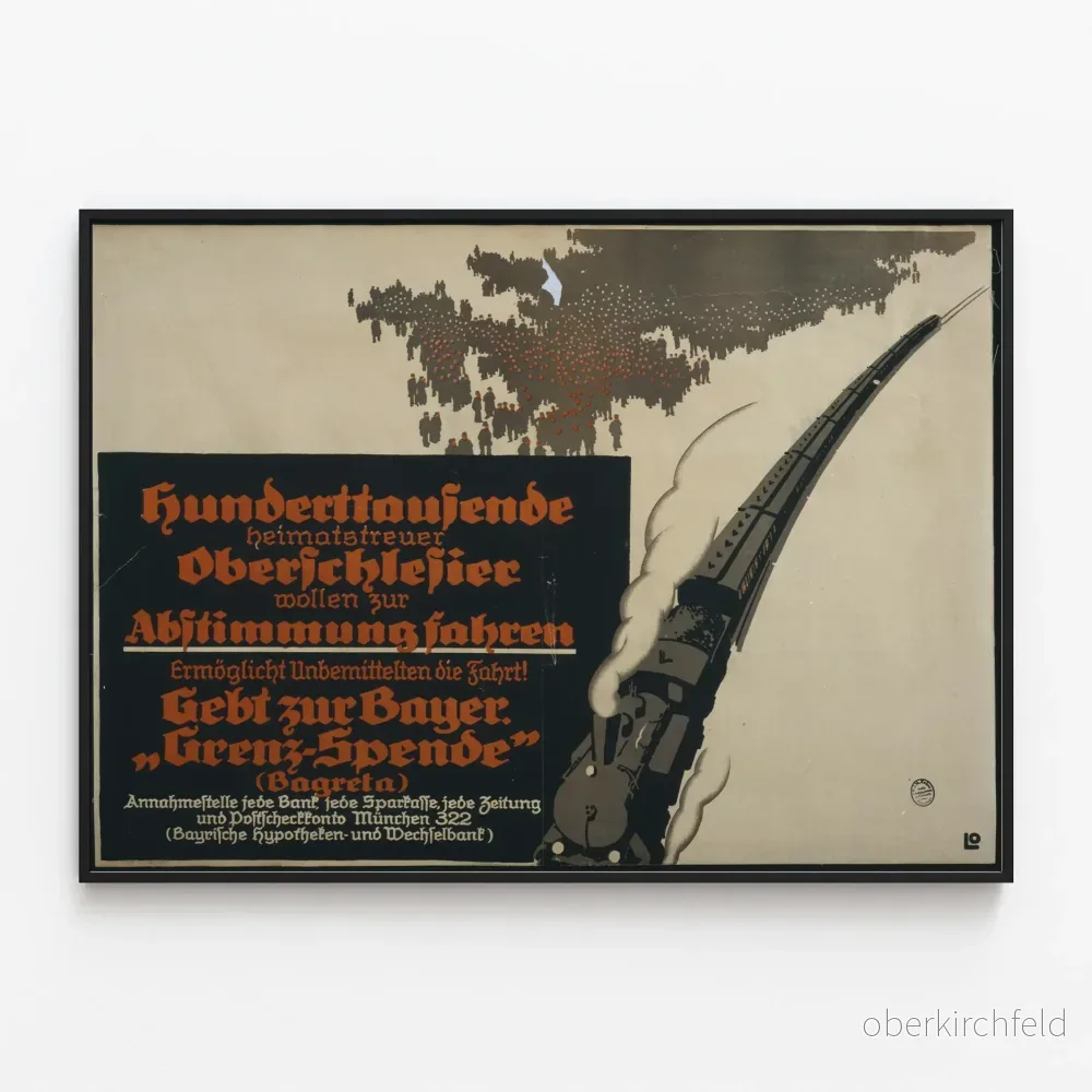 Vintage tåg- och folkmotiv från Tyskland för regionalt valposter