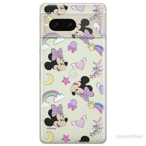 ERT GROUP mobiltelefonfodral för Google PIXEL 7 originalt och officiellt licensierat Disney mönster Minnie 031 optimalt anpassad till formen på mobiltelefonen, gedeeltelijk transparant 5905795140724