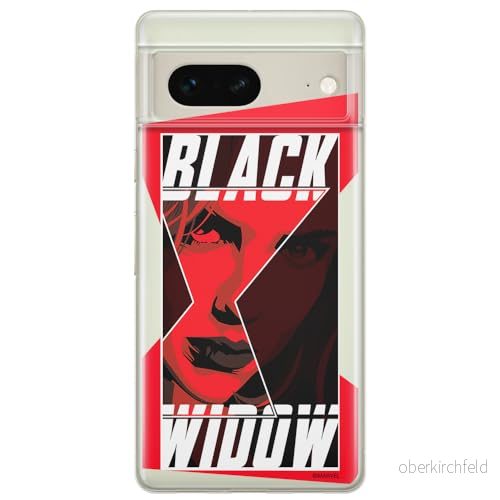 ERT GROUP mobiltelefonfodral för Google PIXEL 7 originalt och officiellt licensierat Marvel mönster Black Widow 012 optimalt anpassad till formen på mobiltelefonen, gedeeltelijk transparant 5905795157470