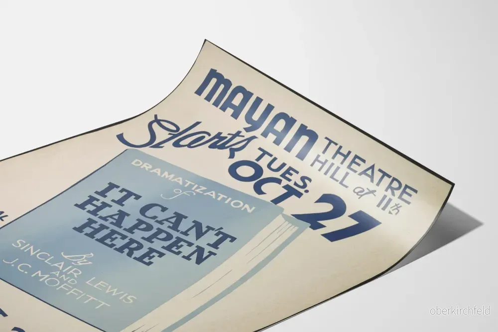 Vintage teaterposter Mayan - Det kan inte hända här - Bild 3