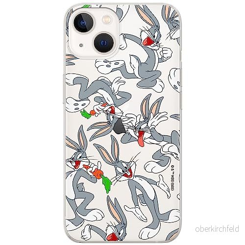 ERT GROUP mobiltelefonfodral för Iphone 13 originalt och officiellt licensierat Looney Tunes mönster Bugs 013 optimalt anpassad till formen på mobiltelefonen, gedeeltelijk transparant 5905511656058