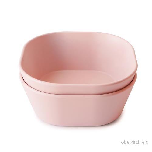 mushie barn servisskålar Set med 2 BPA fri diskmaskin och mikrovågsugn Elegant lätt att hålla Tillverkad i Danmark Blush 7426999780663