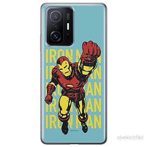 ERT GROUP mobiltelefonfodral för Xiaomi 11T 5G / PRO originalt och officiellt licensierat Marvel mönster Iron Man 009 anpassad till formen på mobiltelefonen, fodral tillverkad av TPU plast 5904805554360
