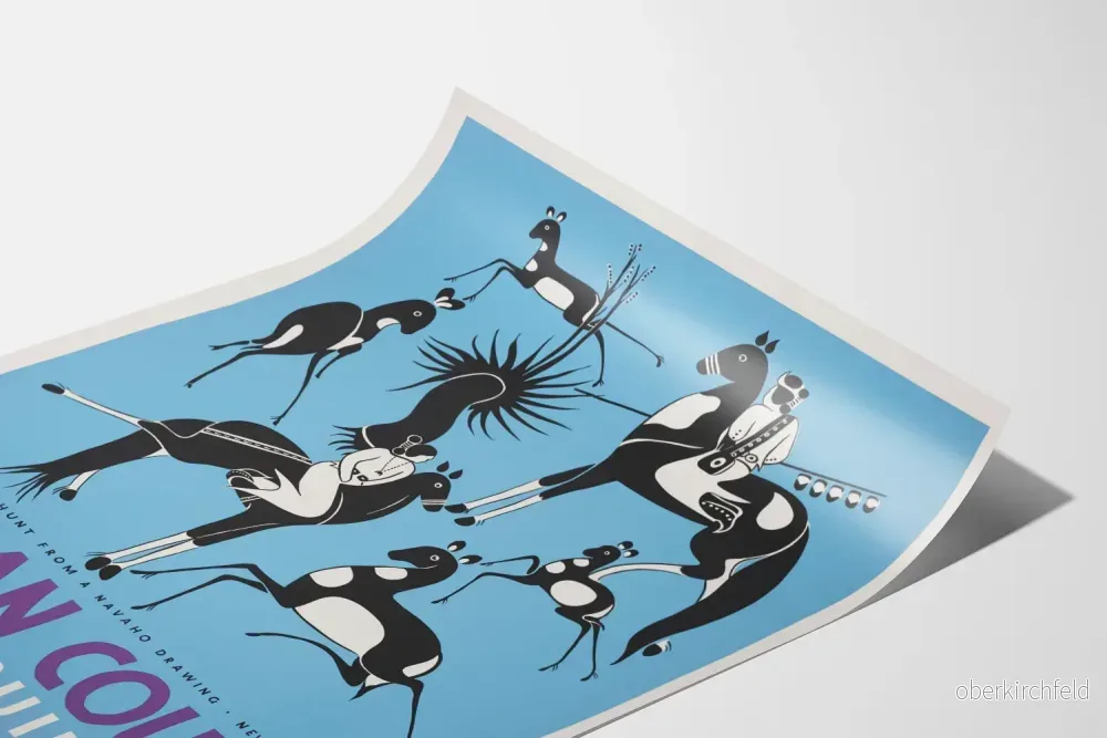 Dekorativ poster av jakt på antilopen Navajo - Indian Court 1939 - Bild 3