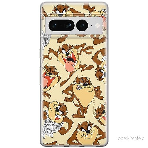 ERT GROUP mobiltelefonfodral för Google PIXEL 7 PRO originalt och officiellt licensierat Looney Tunes mönster Tasmanian 005 anpassad till formen på mobiltelefonen, fodral tillverkad av TPU plast 5905795175566