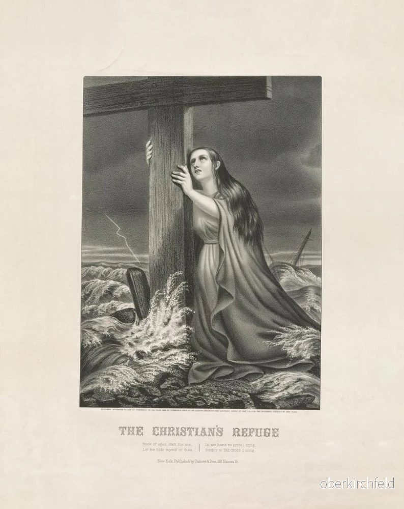Målning Le Refuge des chrétiens - Currier Ives | Konsttryck - Bild 2