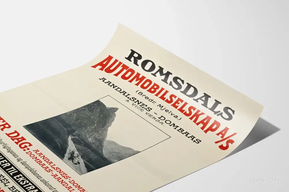 Vintageposter Romsdals Automobilselskap A/S - Bild 3