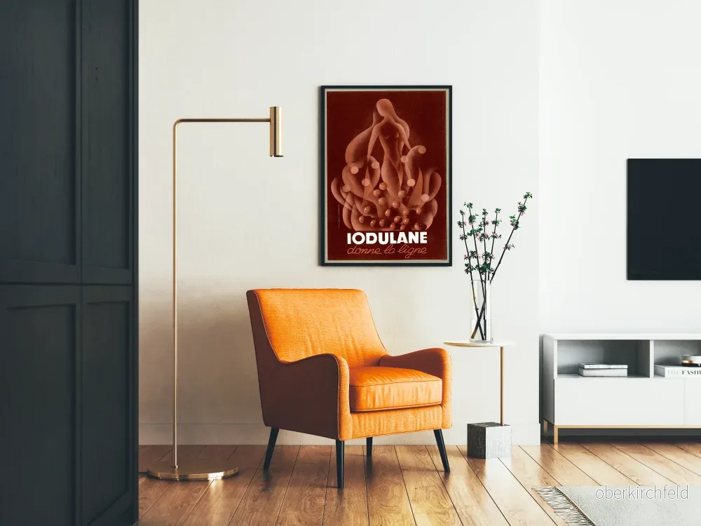 Vintageposter Iodulane ger stil i väggdekoration - Bild 2