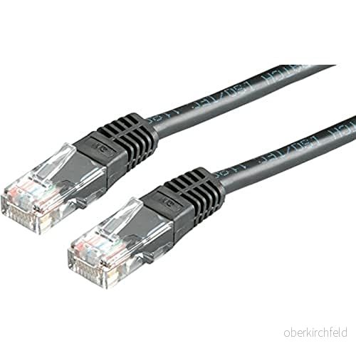 ROLINE Patchkabel Kat.5e (klass D) UTP, svart, 0,5 m 7611990134717