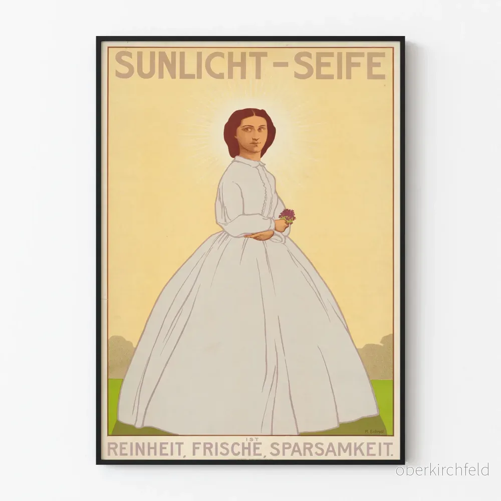 Vintageposter av Sunlight Seife Blancheur et Pureté