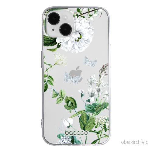 ERT GROUP mobiltelefonfodral för Apple Iphone 14 PLUS originalt och officiellt licensierat Babaco mönster Flowers 030 optimalt anpassad till formen på mobiltelefonen, gedeeltelijk transparant 5905131904010