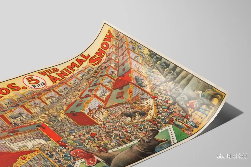 Vintageposter Christy Bros. Vilda djurshow cirkus - Bild 2