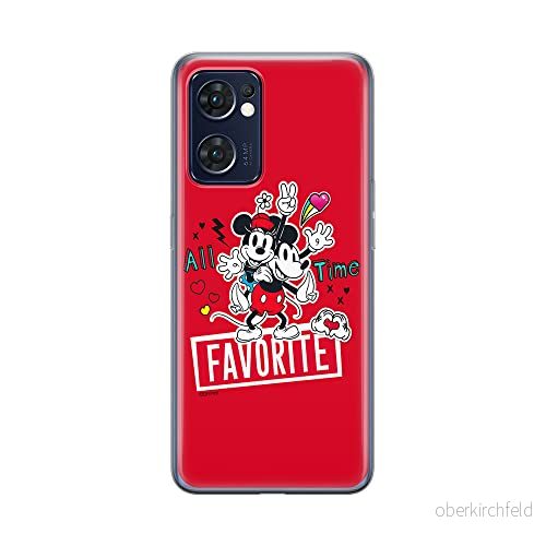 ERT GROUP mobiltelefonfodral för Oppo RENO 7 5G originalt och officiellt licensierat Disney mönster Mickey & Minnie 011 optimalt anpassad till formen på mobiltelefonen, fodral tillverkad av TPU plast 5905511309107