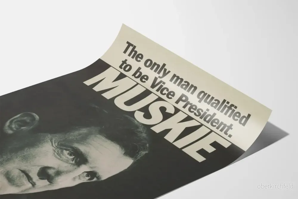 Vintage politisk poster Muskie vice ordförande - Bild 3
