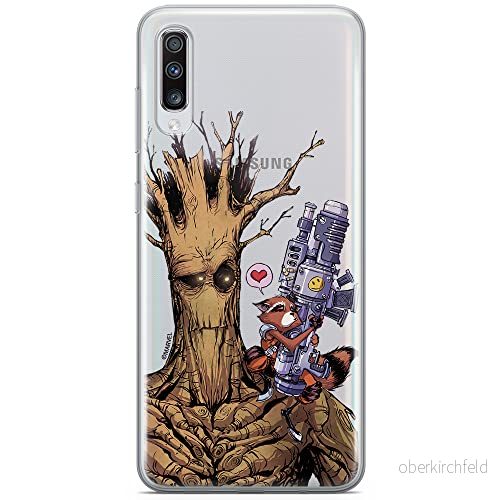 ERT GROUP mobiltelefonfodral för Samsung A70 originalt och officiellt licensierat Marvel mönster Guardians of the Galaxy 001 optimalt anpassad till formen på mobiltelefonen, gedeeltelijk transparant 5902980414592