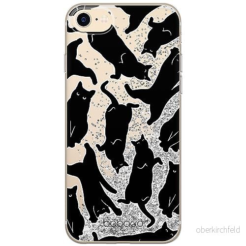 ERT GROUP mobiltelefonfodral för Apple Iphone 7/8/ SE 2/ 3 originalt och officiellt licensierat Babaco mönster Cats 005 optimalt anpassad till formen på mobiltelefonen, med glitter overflow effekt 5905131118325