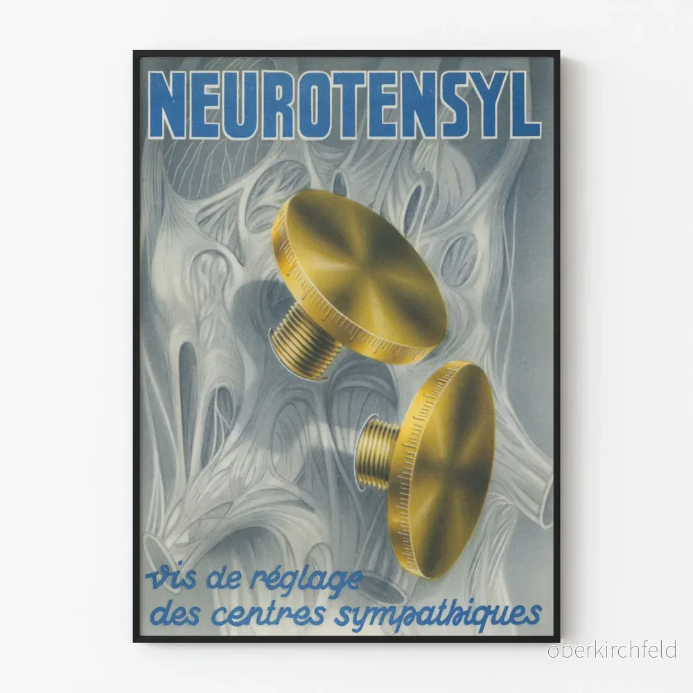 Vintageposter Neurotensyl justeringsskruv för centrala sympatiska
