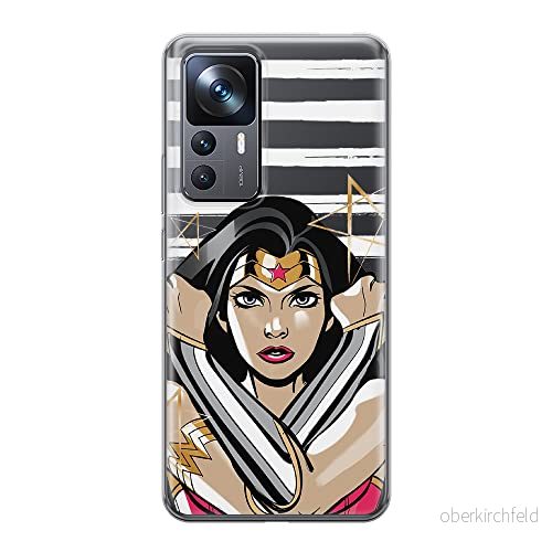ERT GROUP mobiltelefonfodral för Xiaomi 12T/12T pro/K50 Ultra originalt och officiellt licensierat DC mönster Wonder Woman 003 optimalt anpassad till formen på mobiltelefonen, gedeeltelijk transparant 5905511571603