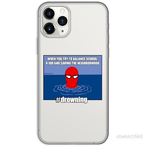ERT GROUP mobiltelefonfodral för Iphone 11 PRO originalt och officiellt licensierat Marvel mönster Spider Man 037 optimalt anpassad till formen på mobiltelefonen, gedeeltelijk transparant 5905795012588