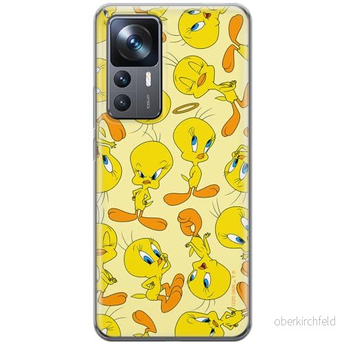 ERT GROUP mobiltelefonfodral för Xiaomi 12T/ 12T pro/ K50 Ultra originalt och officiellt licensierat Looney Tunes mönster Tweety 010, fodral tillverkad av TPU plast 5905511629120