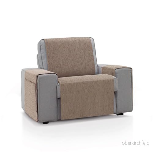 ECOMMERC3 Sofföverdrag 1 sits storlek 55x220 cm i linnefärg mjuk känsla 100% tillverkad Spanien 8435767377799