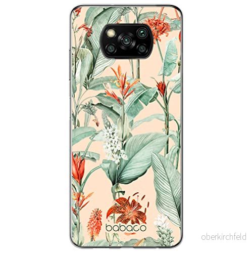 ERT GROUP mobiltelefonfodral för Xiaomi POCOPHONE X3 originalt och officiellt licensierat Babaco mönster Flowers 048 optimalt anpassad till formen på mobiltelefonen, fodral tillverkad av TPU plast 5905131338969