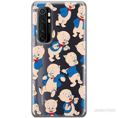 ERT GROUP mobiltelefonfodral för Xiaomi MI NOTE 10 Lite originalt och officiellt licensierat Looney Tunes mönster Porky Pig 001 anpassad till formen på mobiltelefonen, gedeeltelijk transparant 5905511618933