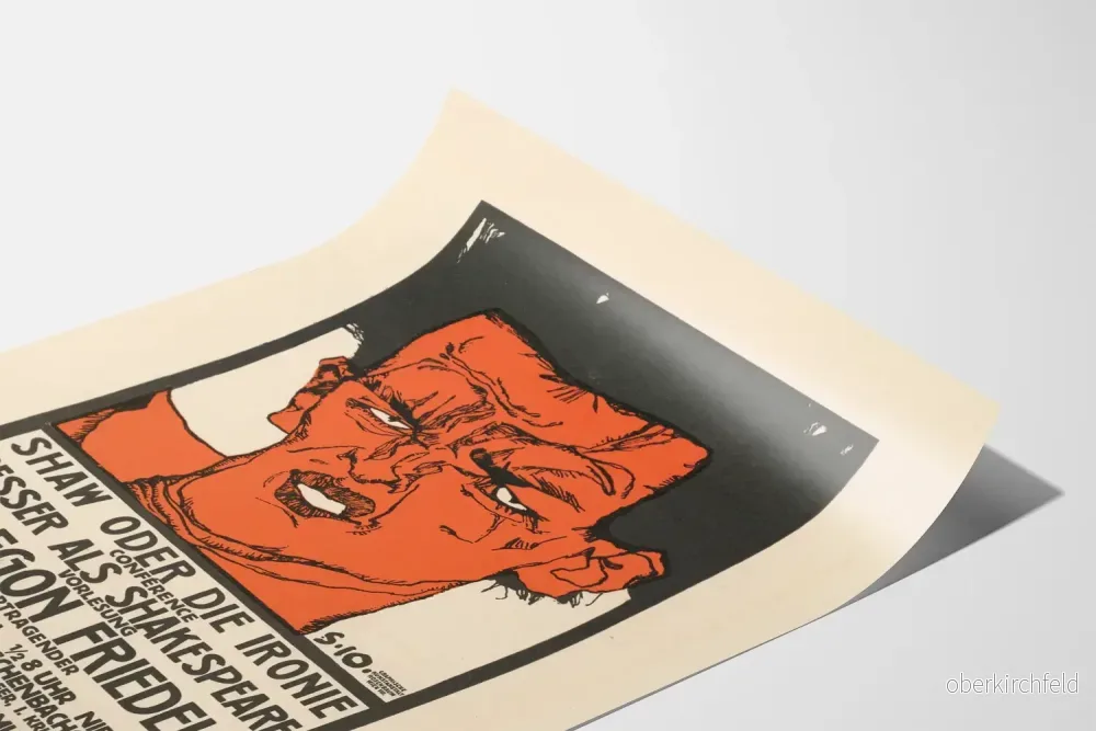 Vintageposter för konferens Egon Friedell 'Shaw eller ironin' - Bild 3