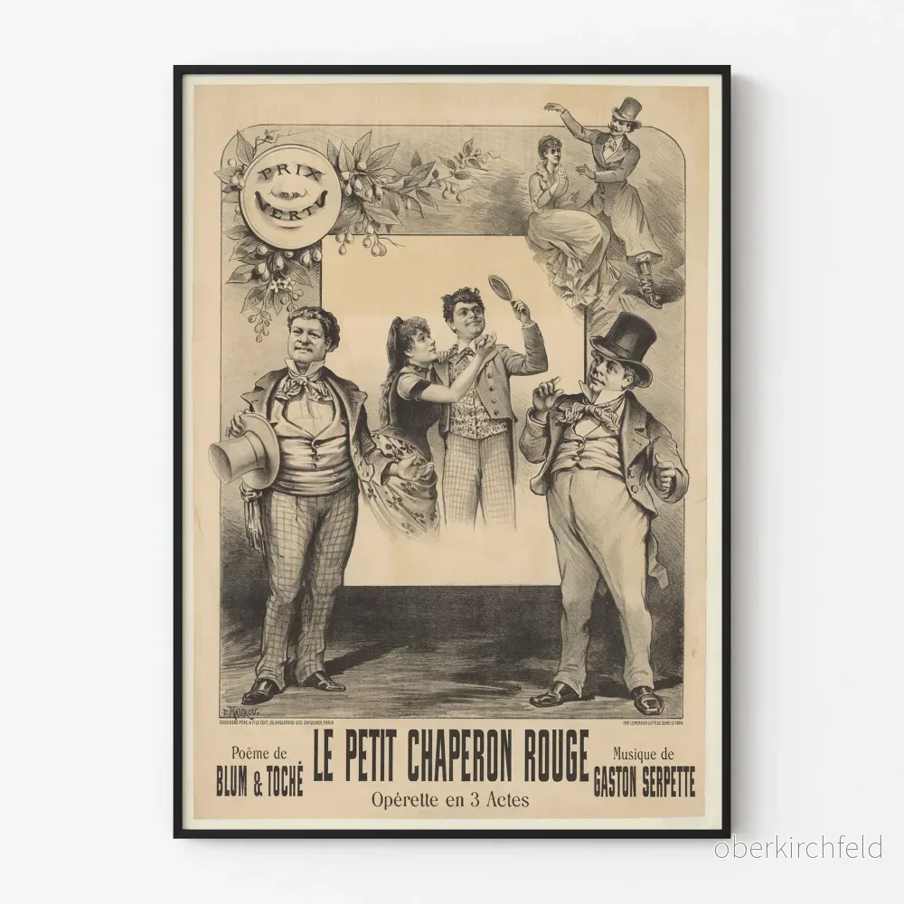 Vintageposter av Rödluvan - Operett i 3 akter