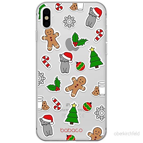 ERT GROUP mobiltelefonfodral för Apple Iphone X/XS originalt och officiellt licensierat Babaco mönster Winter 006 Vit optimalt anpassad till formen på mobiltelefonen, gedeeltelijk transparant 5903932050561