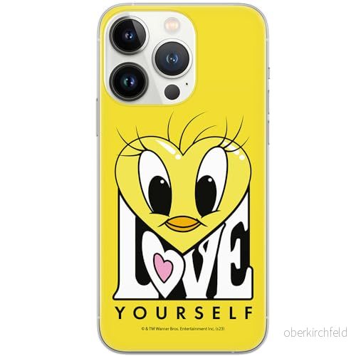 ERT GROUP mobiltelefonfodral för Iphone 13 PRO originalt och officiellt licensierat Looney Tunes mönster Tweety 015 optimalt anpassad till formen på mobiltelefonen, fodral tillverkad av TPU plast 5905795097486