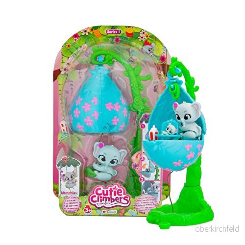 CUTIE CLIMBERS S1 Family Pack Munchies Eli, blomsterhus med 1 klättra upp och valp, leksak för barn +3 år 8421134909076