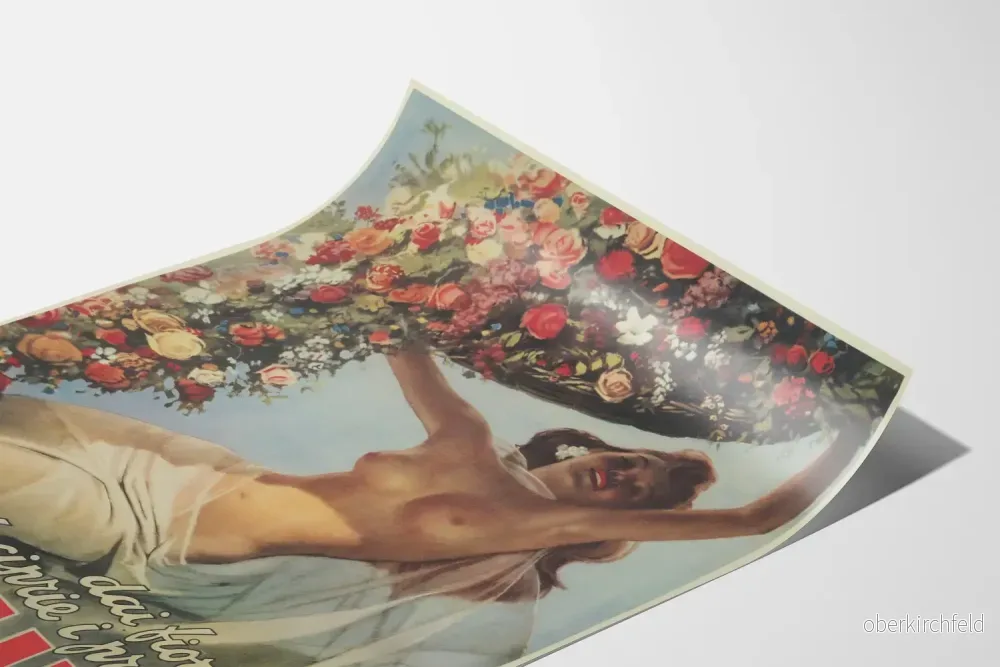 Vintageposter Paglieri Fleurs och Sensuell kvinna - Bild 3