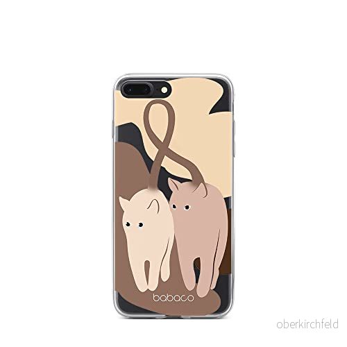 ERT GROUP mobiltelefonfodral för Iphone 7 PLUS/ 8 PLUS originalt och officiellt licensierat Babaco mönster Cats 002 optimalt anpassad till formen på mobiltelefonen, gedeeltelijk transparant 5905131077295