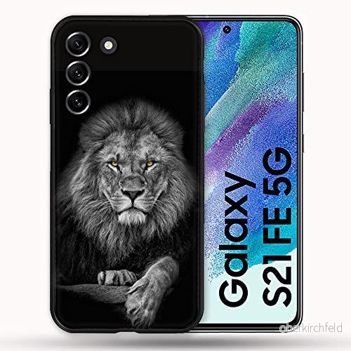 Fodral för Samsung Galaxy S21 FE / S21FE djur majestätisk lejon 3614848198514