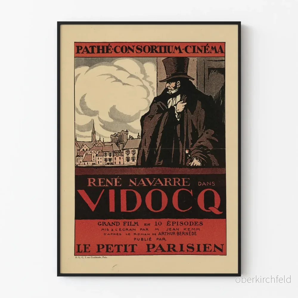 Vintageposter Vidocq René Navarre - väggdekoration för gammal film