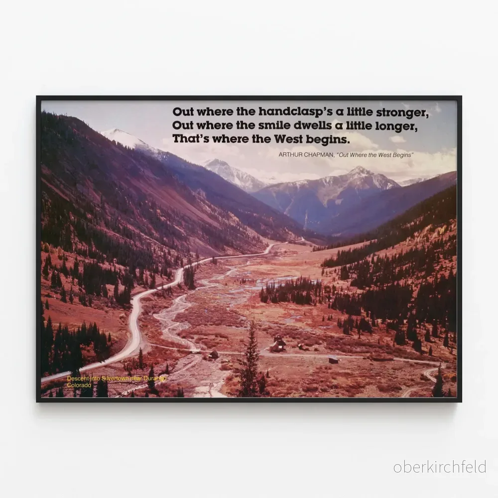 Poster av bergslandskap Silvertown nära Durango, Colorado