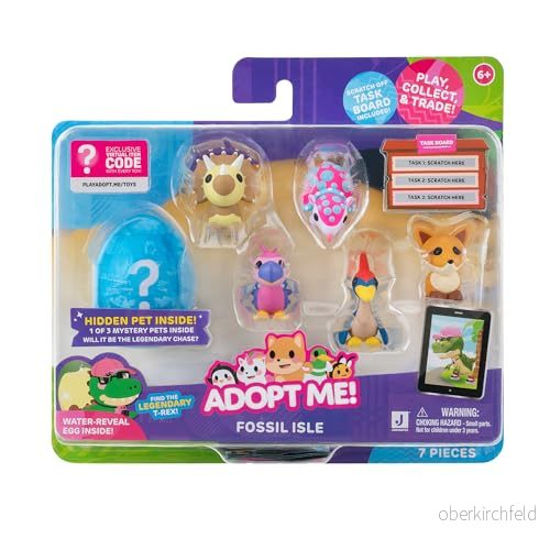 Adopt Me! AME0063 6 figurer pack Fossil ö officiell figurset med spelkod 191726708445