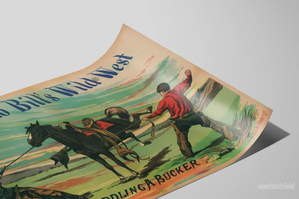 Vintageposter av Buffalo Bill's Wild West - Sadlar en Bucker - Bild 2