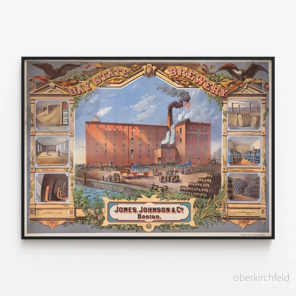 Vintageaffisch Bay State Brewery - Jones, Johnson & Co Boston