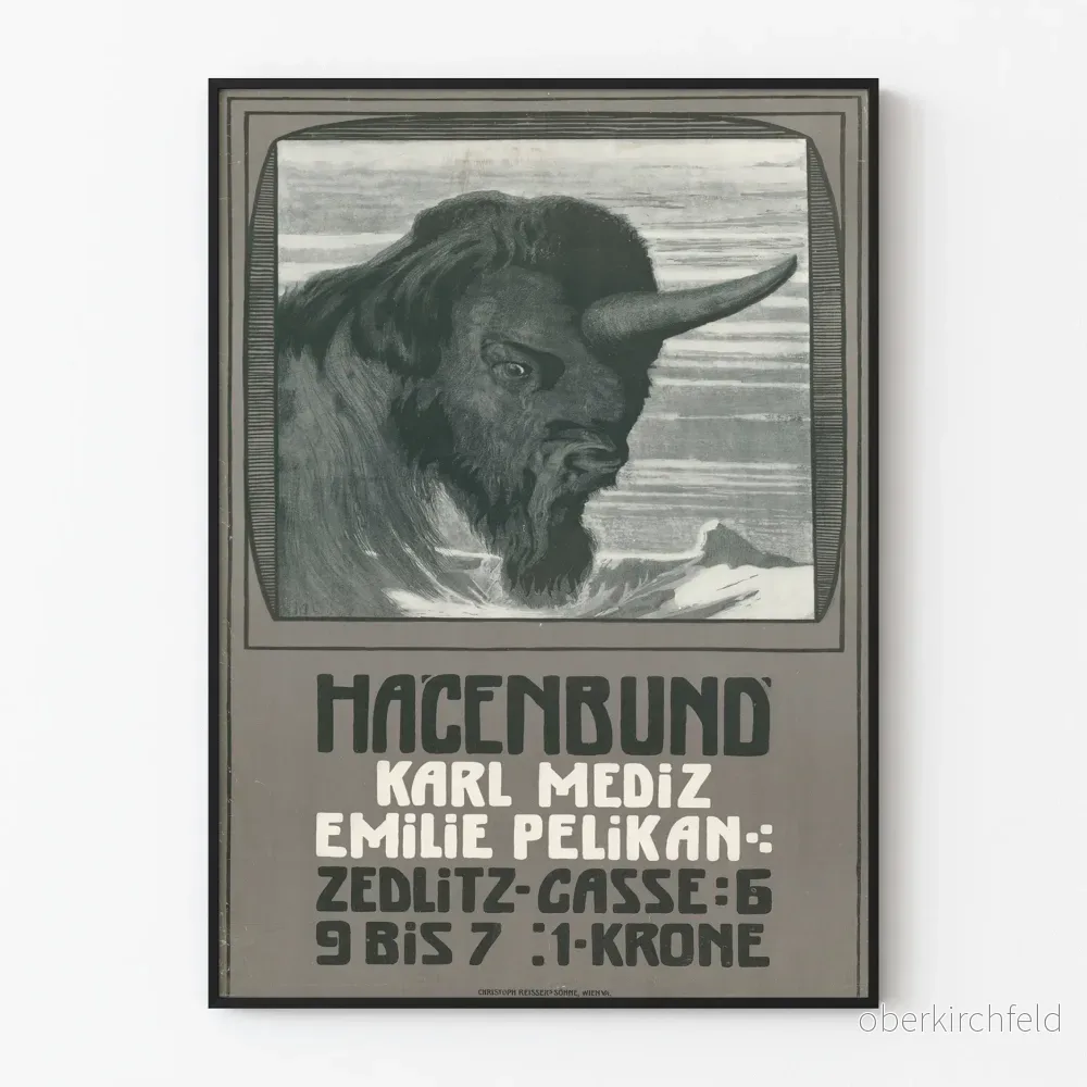 Vintageposter Hagenbund Karl Mediz och Emilie Pelikan