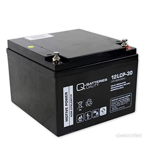 Q Batteries 12LCP 30/12 V 30 Ah blybatteri cykeltyp AGM djupcykel VRLA 4250889611163