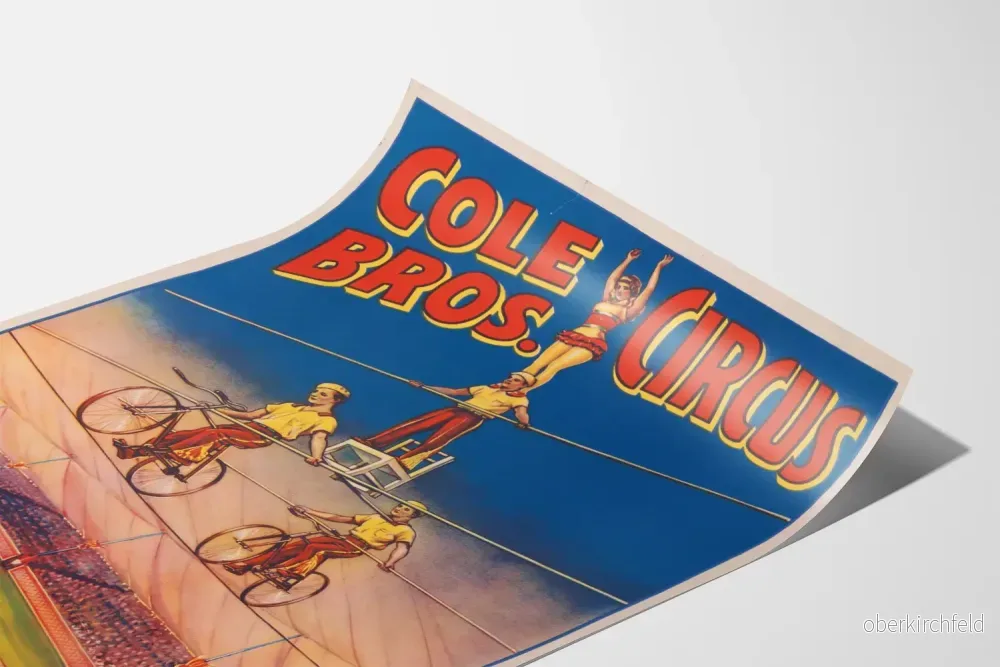 Vintageaffisch Cole Bros Circus - De stora maskerade på tråden - Bild 3