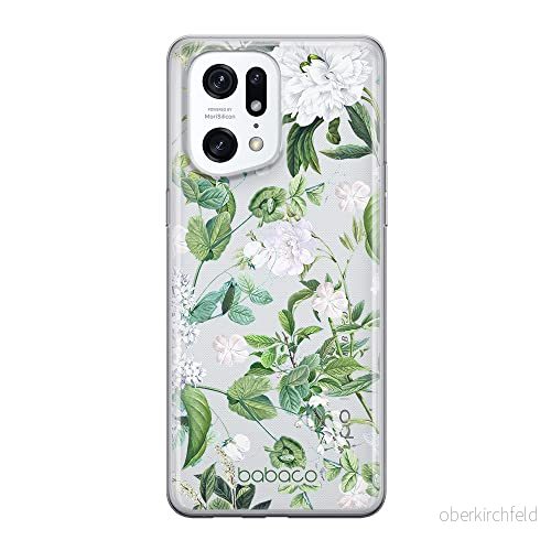 ERT GROUP mobiltelefonfodral för Oppo FIND X5 PRO originalt och officiellt licensierat Babaco mönster Flowers 034 optimalt anpassad till formen på mobiltelefonen, gedeeltelijk transparant 5905511413804