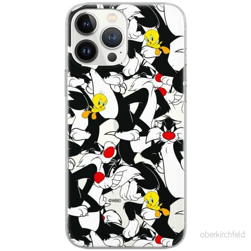 ERT GROUP mobiltelefonfodral för Huawei P30 Lite originalt och officiellt licensierat Looney Tunes mönster Sylvester & Tweety 004 Vit anpassad till formen på mobiltelefonen, gedeeltelijk transparant 5902980456431
