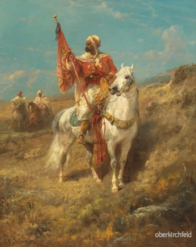 Målning Le porte-étendard - Adolf Schreyer | Konsttryck - Bild 2