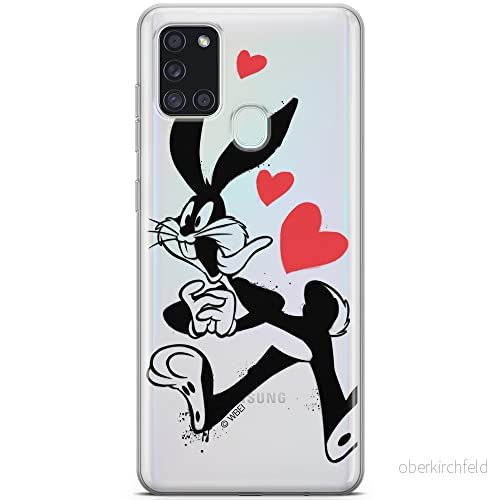 ERT GROUP mobiltelefonfodral för Samsung A21s originalt och officiellt licensierat Looney Tunes mönster Bugs 002 optimalt anpassad till formen på mobiltelefonen, gedeeltelijk transparant 5903040264706